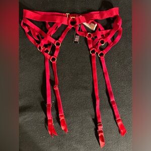 Victoria’s Secret Red XS/S. Very Sexy Lingerie Strappy Garter Belt. With tags.